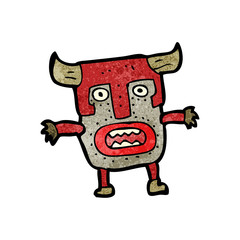 Retro cartoon with texture. Isolated on White.