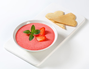 Cold strawberry soup
