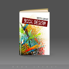 Modern abstract brochure as book