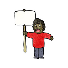 Naklejka premium cartoon political protester