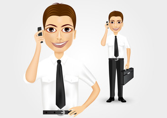 business man talking on the phone