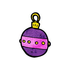 cartoon christmas bauble