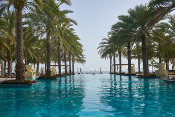 Fototapeta na wymiar Swimming pool of luxury hotel
