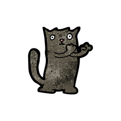 cute cartoon black cat