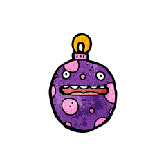 cartoon christmas bauble