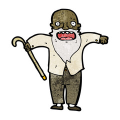 cartoon bearded old man