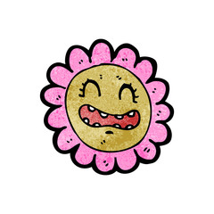 happy cartoon flower
