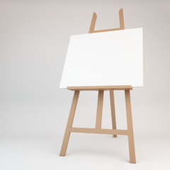 3d rendering of a wooden easel