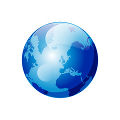 3D Realistic Earth Globe Illustration