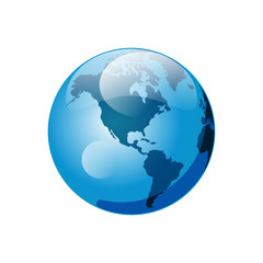 Naklejka premium 3D Realistic Earth Globe Vector