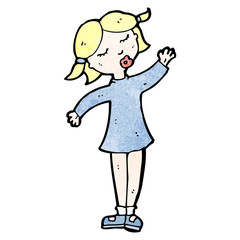 cartoon pretty blond girl