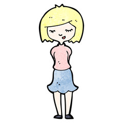cartoon pretty blond girl