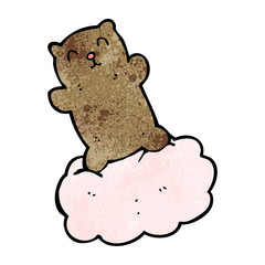cartoon bear on cloud