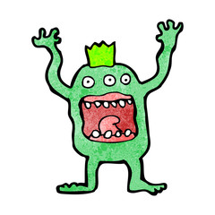 cartoon alien monster