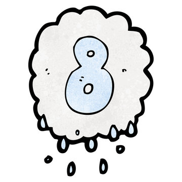 recommend clip art: cartoon rain cloud with number eight