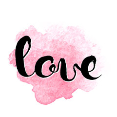 Love hand lettering elegant card © Yuzach