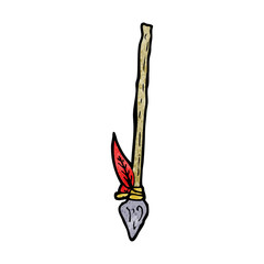 cartoon primitive spear