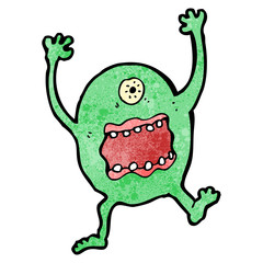cartoon scary monster