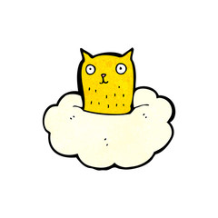 cartoon cat on cloud