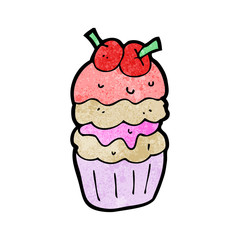 cartoon giant cupcake