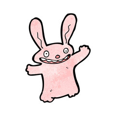 crazy cartoon rabbit