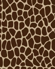 Afwasbaar behang Naadloos patroon van leer van giraf 2, vectorillustratie © NikolaM