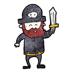 cartoon pirate captain