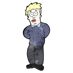 cartoon nervous man