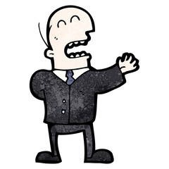 cartoon businessman in suit