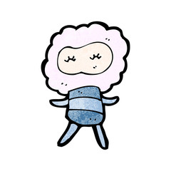 cute cloud head creature cartoon