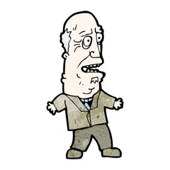 cartoon old man