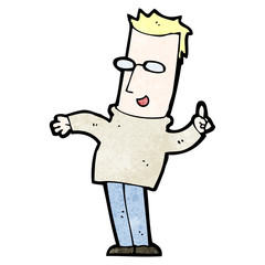cartoon man with idea