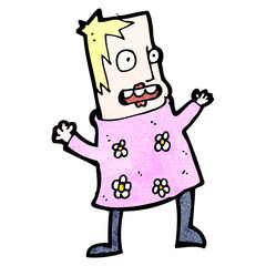 cartoon stressed woman