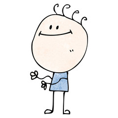 cartoon happy doodle man