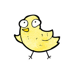 cartoon little yellow bird