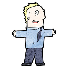 cartoon excited businessman