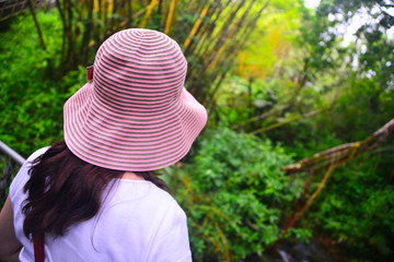 Woman with hat