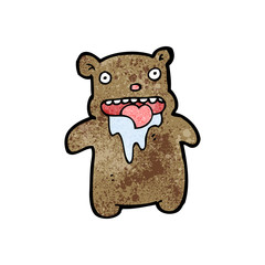 cartoon hungry little bear