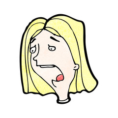 cartoon gasping woman