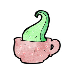 cartoon tentacle in teacup