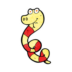 Obraz premium cartoon poisonous snake