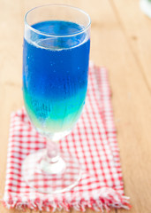 Ice blue soda