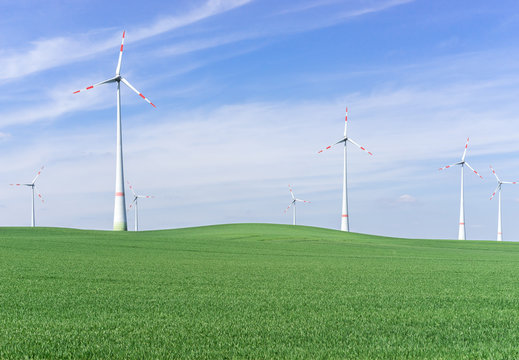 Windpark in Ostdeutschland