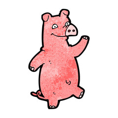 cartoon funny pig