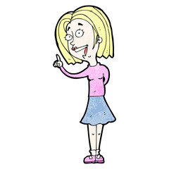 cartoon woman asking question