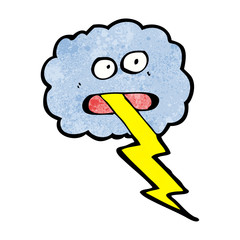 cartoon thunder cloud