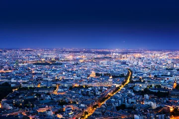 Wandcirkels aluminium Panorama of Paris, France © Iakov Kalinin