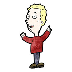 cartoon man with idea