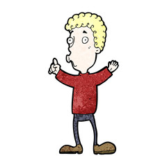 cartoon man with idea