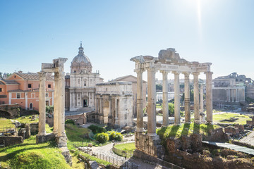 Roman ruins in Rome, Italy
